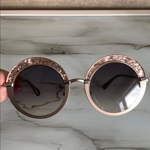 JIMMY CHOO round sparkle sunglasses!